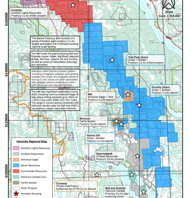 Northern Lights Acquires the Horetzky Copper Project Located in the Babine Porphyry Copper Belt