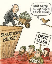 Saskatchewan blew past its budget by nearly  alt=